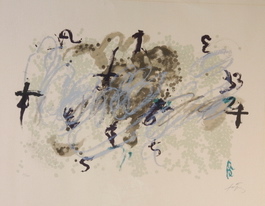 Antoni TAPIES : Lithographie originale sign�e et num�rot�e : Frigoli